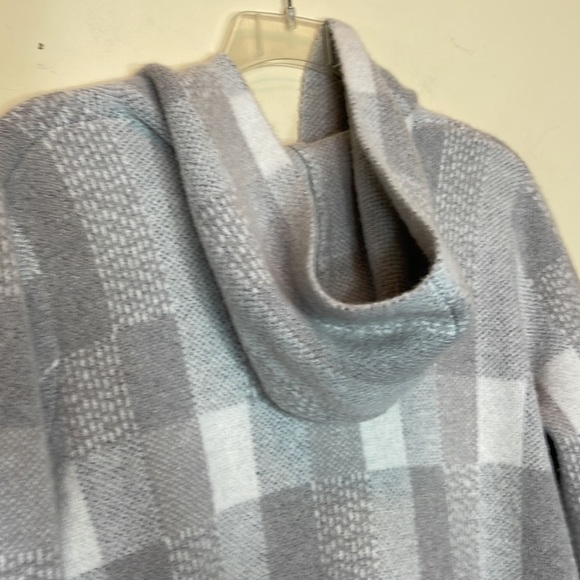 Soft Surroundings Plaid First Fall Hood Sweater Coat - Picture 8 of 13